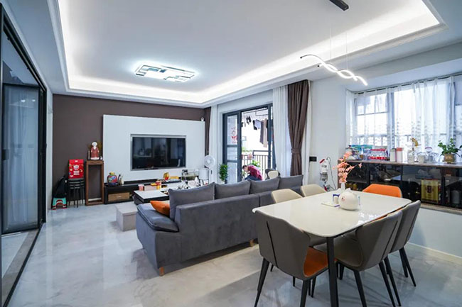 117㎡大三居，體驗(yàn)新現(xiàn)代風(fēng)格的閑情逸致生活